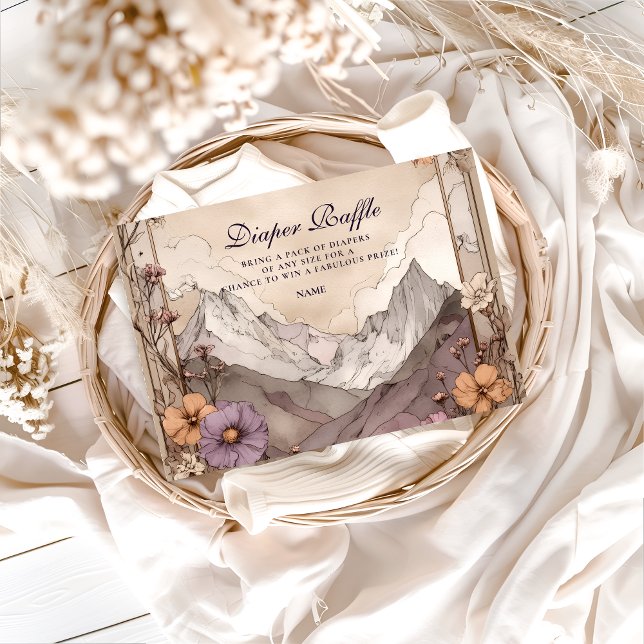 Tarjeta De Recepción Lavender Meadow Peaks Diapper Raffle  (Subido por el creador)