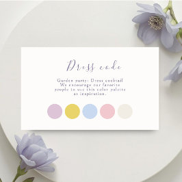 Tarjeta De Recepción Lavender Pastel Floral Script Wedding Attire