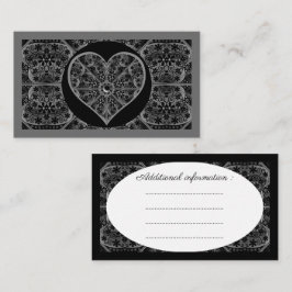 Tarjeta De Recepción Lazo cerámico Negro