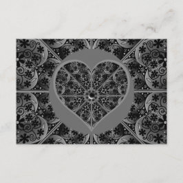 Tarjeta De Recepción Lazo cerámico Negro