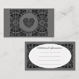 Tarjeta De Recepción Lazo cerámico Negro