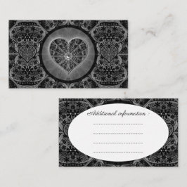 Tarjeta De Recepción Lazo cerámico Negro