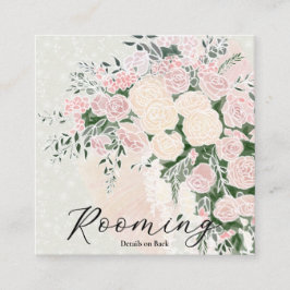 Tarjeta De Recepción Lazo de rosas Wisteria rosa rubor