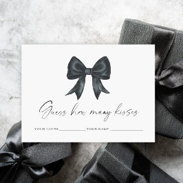 Tarjeta De Recepción Lazo negro Cuántos besos juego de la novia