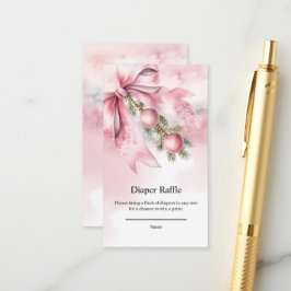 Tarjeta De Recepción Lazo rosa acuarela con adornos