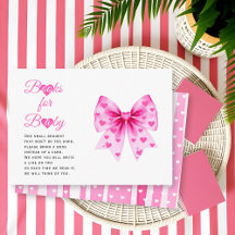 Lazo rosa grande Libros Sweetheart para shower de