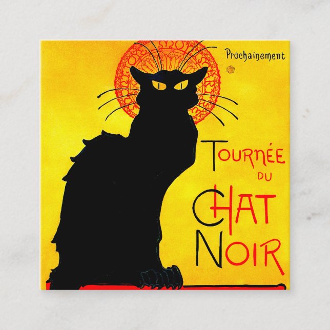 Tarjeta De Recepción Le Chat Noir Vintage (Anverso)