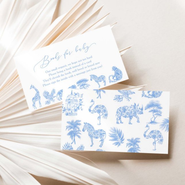 Tarjeta De Recepción Leche De Ducha De Azulejos Blancos Y Azules Safari (Subido por el creador)