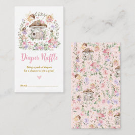 Tarjeta De Recepción Leche floral primaveral encantada de pañal foresta