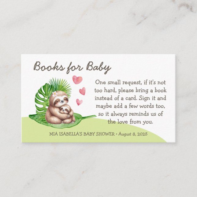 Tarjeta De Recepción Leche para mamá y bebé - Libros para bebé - Tarjet (Anverso)