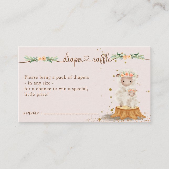 Tarjeta De Recepción Leche rosa Baby Shower Mamá Diaper Raffle (Anverso)