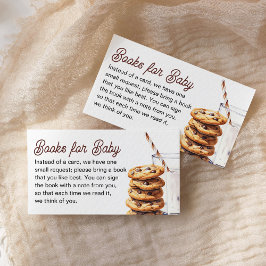 Tarjeta De Recepción Leche y cookies Libros de Baby Shower para bebés