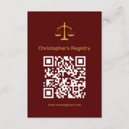 Tarjeta De Recepción Legal Professional Graduation Registry