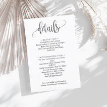 legante detalles minimalistas de Boda blanco y ne