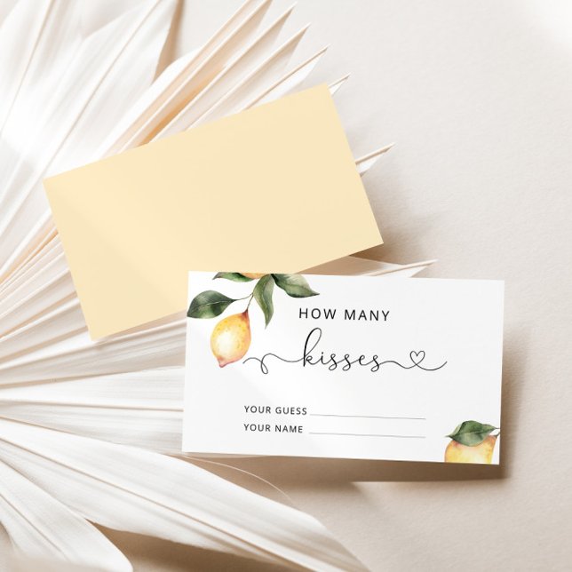 Tarjeta De Recepción Lemon adivina cuántos besos juego de novias (Subido por el creador)