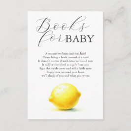 Tarjeta De Recepción Lemon Baby Shower Books For Baby