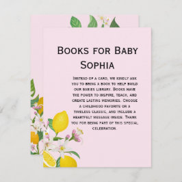 Tarjeta De Recepción Lemon Baby Shower, Ciao Baby, Tema Italiano