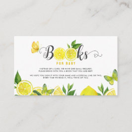 Tarjeta De Recepción Lemon Baby Shower Citrus Butterfly Boys For Baby