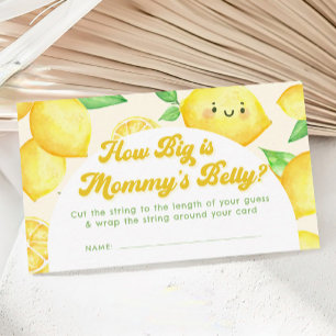 Tarjeta De Recepción Lemon Baby Shower Cómo gran juego de mami