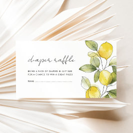 Tarjeta De Recepción Lemon Baby Shower Diaper Raffle