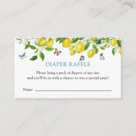 Tarjeta De Recepción Lemon Baby Shower Diaper Raffle