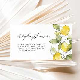 Tarjeta De Recepción Lemon Baby Shower Display Shower