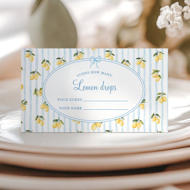 Tarjeta De Recepción Lemon Blue Italiano Adivinar cuántas gotas de limó (Subido por el creador)