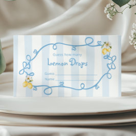 Tarjeta De Recepción Lemon Blue Mediterranean Cuántas gotas de limón