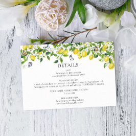 Tarjeta De Recepción Lemon Boda