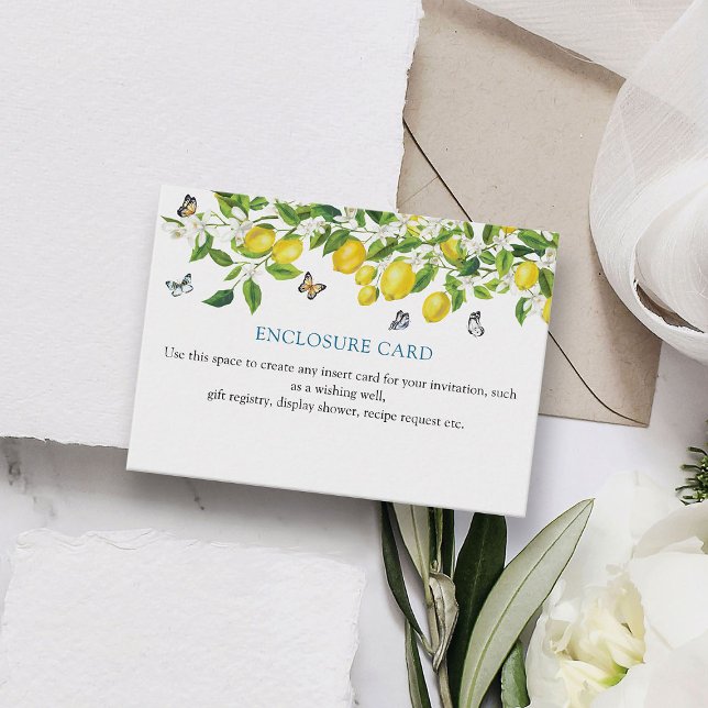 Tarjeta De Recepción Lemon Bridal Shower (Subido por el creador)