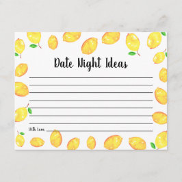 Tarjeta De Recepción Lemon Bridal Shower Date Ideas nocturnas