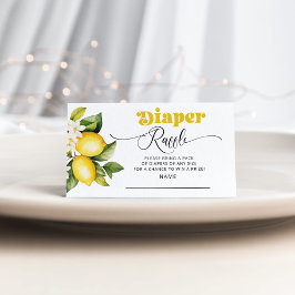 Tarjeta De Recepción Lemon citrus baby ducha diaper rafflete