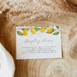 Tarjeta De Recepción Lemon Citrus Ducha De Verano Exhibición Regalo De