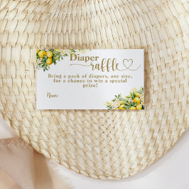 Tarjeta De Recepción Lemon Citrus Summer Diaper Raffle Baby Shower