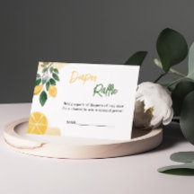 Lemon Diaper Raffle Baby Shower