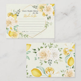 Tarjeta De Recepción Lemon Floral Date Night Ideas Bridal Shower