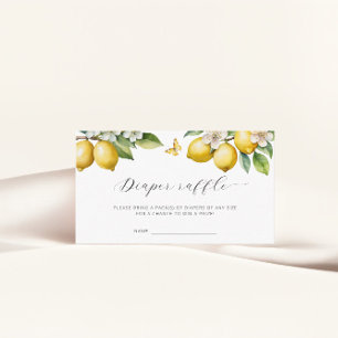 Tarjeta De Recepción Lemon Summer Diaper Raffle Ticket Baby Shower