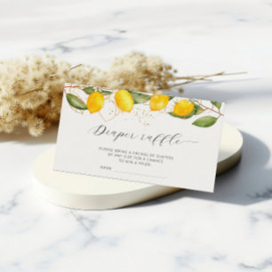 Tarjeta De Recepción Lemon Summer Diaper Raffle Ticket Baby Shower