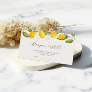 Tarjeta De Recepción Lemon Summer Diaper Raffle Ticket Baby Shower
