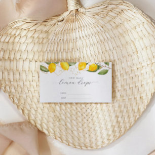 Tarjeta De Recepción Lemon Summer How Many Lemon Drops Game