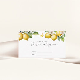 Tarjeta De Recepción Lemon Summer How Many Lemon Drops Game