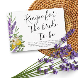 Tarjeta De Recepción Lemones modernos y la novia de lavanda