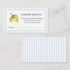 Tarjeta De Recepción Lemons Bandas azules Bebé ducha Diaper Raffle
