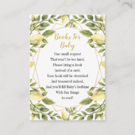 Tarjeta De Recepción Lemons Greenery Books For Baby