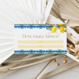 Tarjeta De Recepción Lemons Italianos Azulejos Verano Besos de Ducha Br