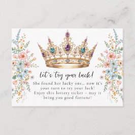 Tarjeta De Recepción Let’s Try Your Luck Bridal Shower Lottery Ticket 