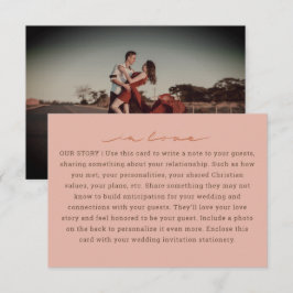 Tarjeta De Recepción Letra a Mano Caligrafiada para Bodas