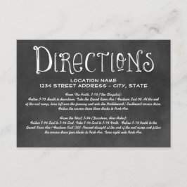 Tarjeta De Recepción Letras de tiza rústicas para direcciones de boda e