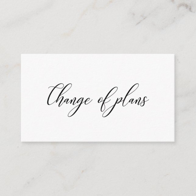 Tarjeta De Recepción Leyenda manual simple | Aplazamiento del boda (Anverso)