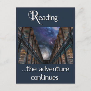 Tarjeta De Recepción Leyendo, la aventura continúa